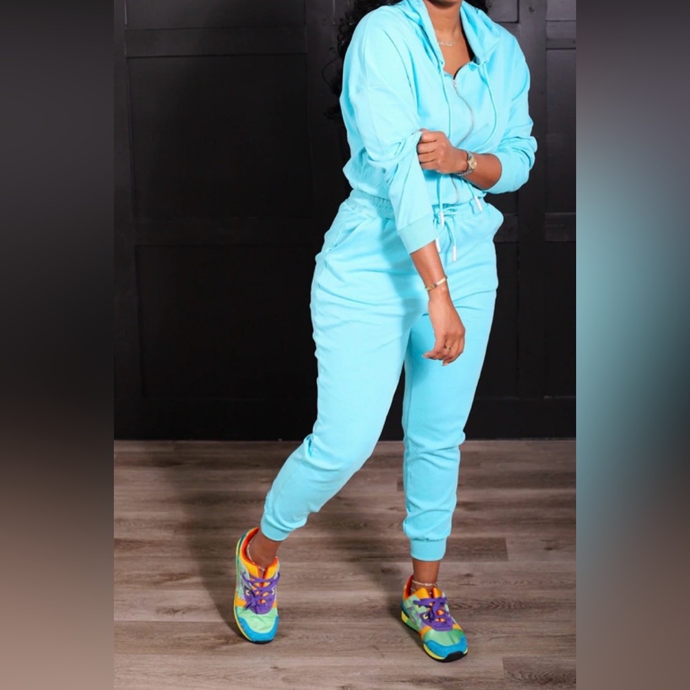Women's Aqua Jumpsuit